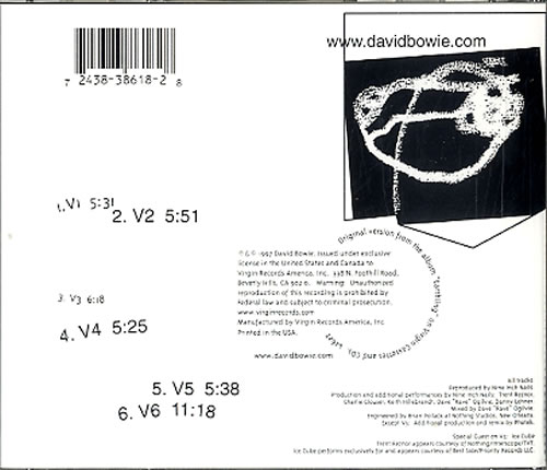 David Bowie I'm Afraid Of Americans US CD single (CD5 / 5